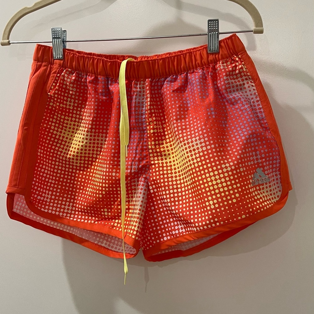 Adidas Women's Vibrant Orange Athletic Shorts